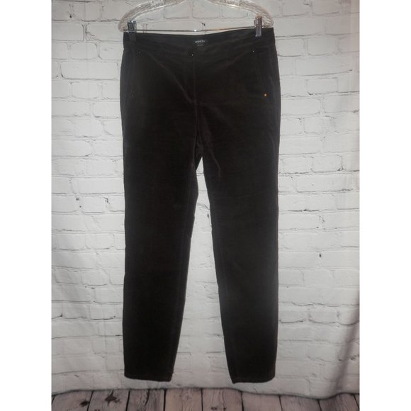 Worth Pants Small Brown Velour Straight Stretch - Picture 1 of 5